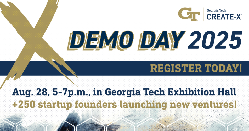 CREATE-X logo with Demo Day 2025 prominently shown underneath