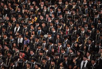 Students at Commencement