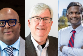 From left, Georgia Tech’s Nakia Melecio, Keith McGreggor, and Raghupathy “Siva” Sivakumar, are the NSF I-Corps Southeast Hub director, faculty lead, and principal investigator, respectively.