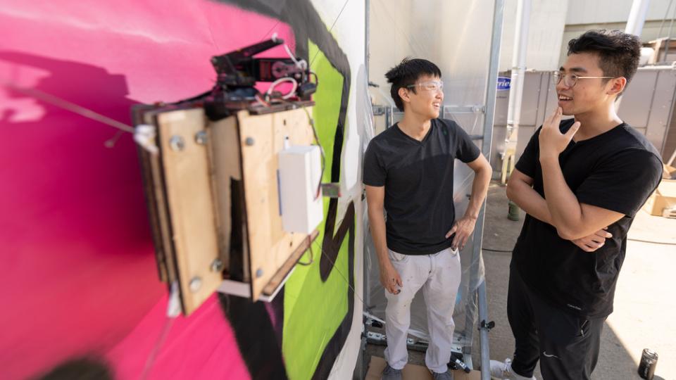 2 students and their prototype