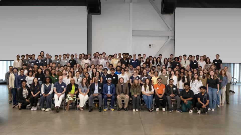 CREATE-X’s 12th cohort of Startup Launch with CREATE-X staff members and Atlanta leadership.